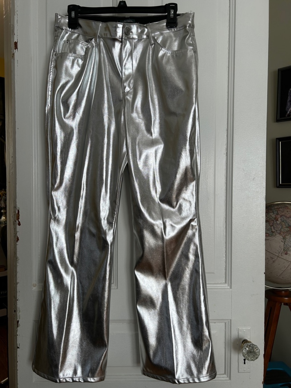 wild fable Silver Metallic Faux Leather Pants